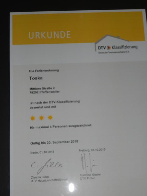 Ferienwohnung Toska Pfaffenweiler Buitenkant foto